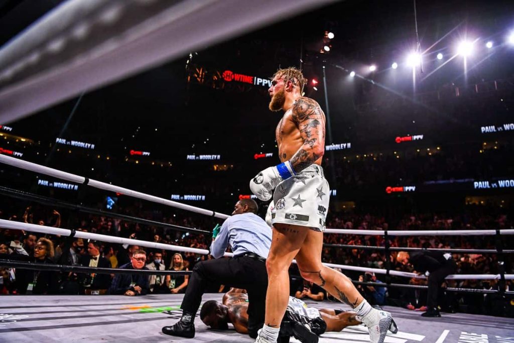 Jake Paul Defeats Tyron Woodley by 6th Round Knockout In Rematch