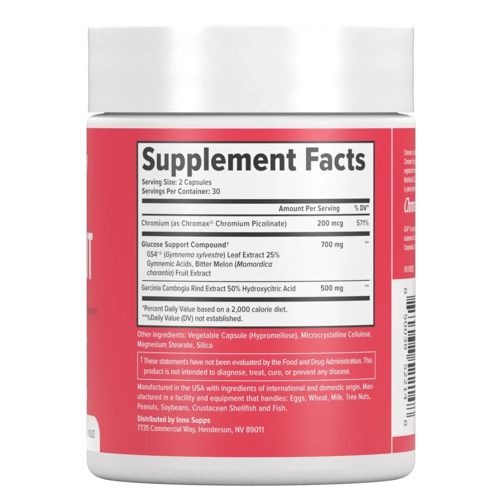 Inno Supps Carb Cut Complete supplement facts