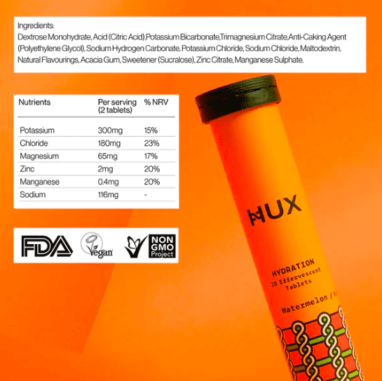 hux hydration tablets