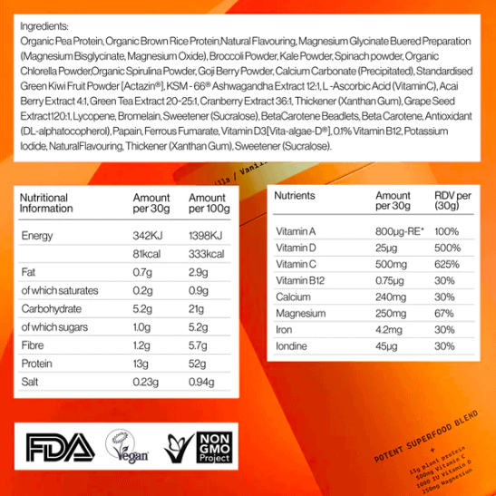 hux superfood vanilla