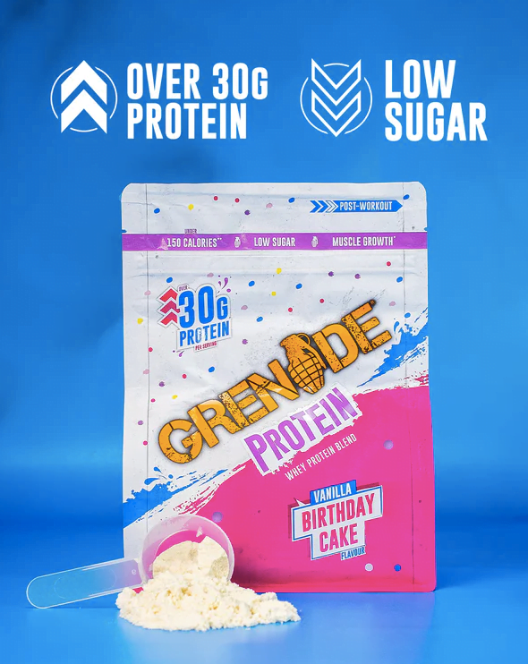 grenade protein birthday cake