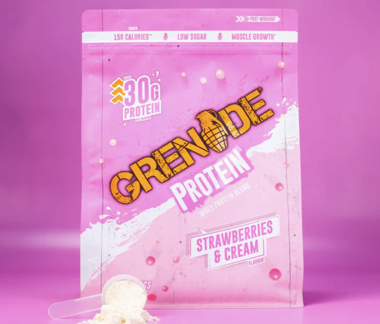 grenade protein powder strawberry and cream