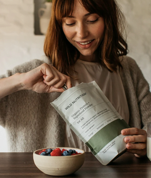 wild nutrition organic protein + superfood powder