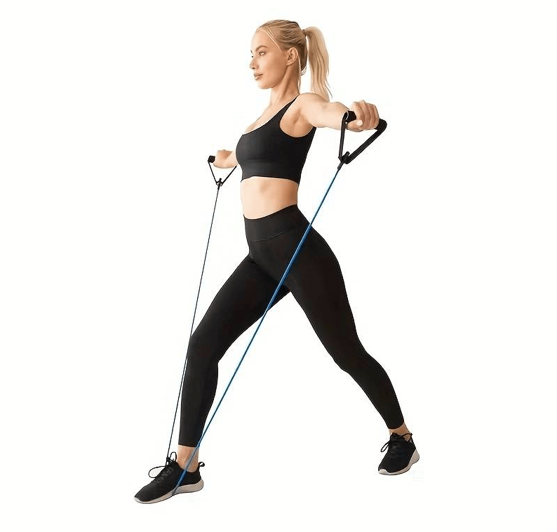 temu resistance bands in action
