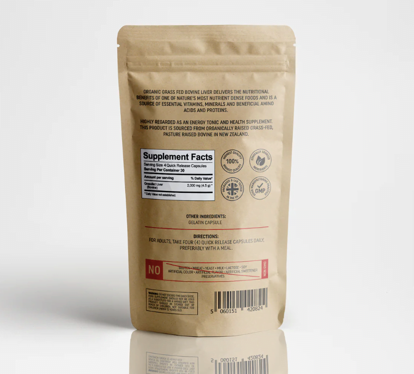 orgenism grass beef liver capsules