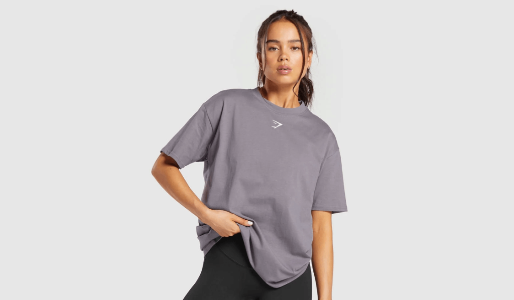 gymshark fraction oversized tshirt
