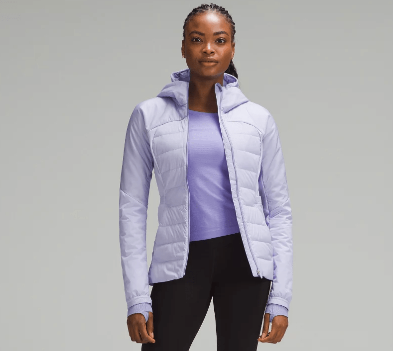 lululemon down for it al jacket features