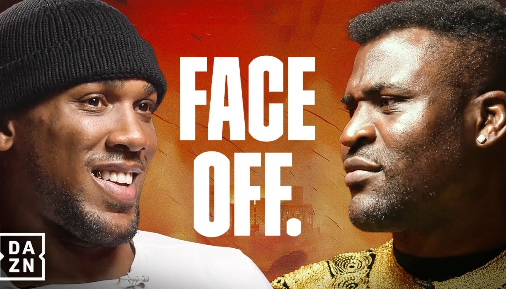 anthony joshua vs francis ngannou face off