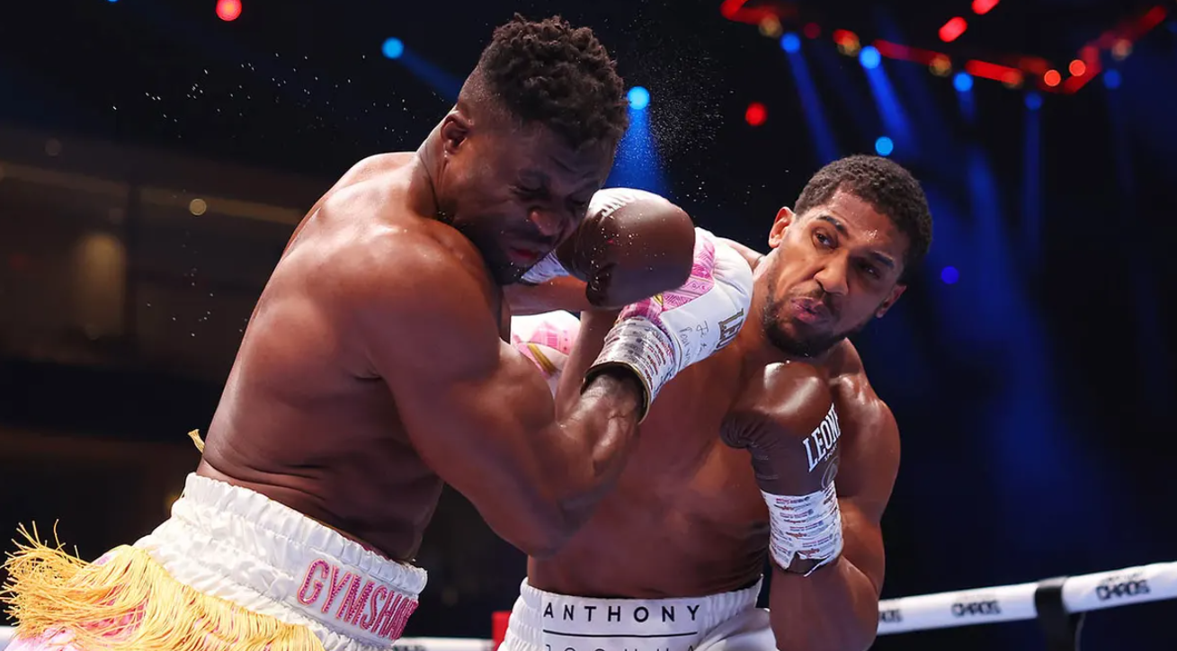 anthony joshua knocks out Ngannou