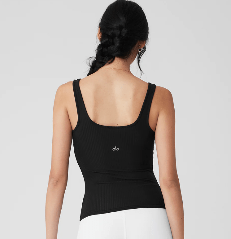Alo Yoga Ribbed Sea Coast Scoop Neck Tank