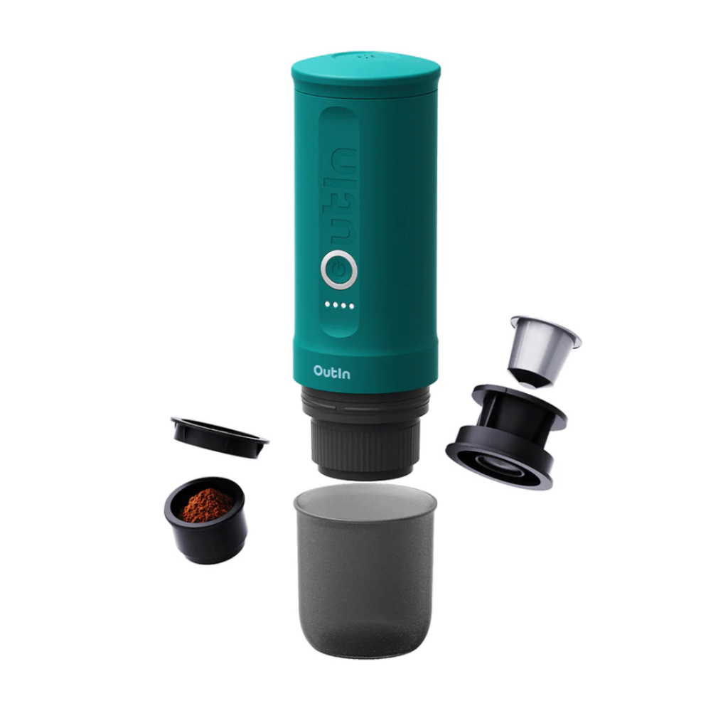 Nano Portable Espresso Machine - teal color