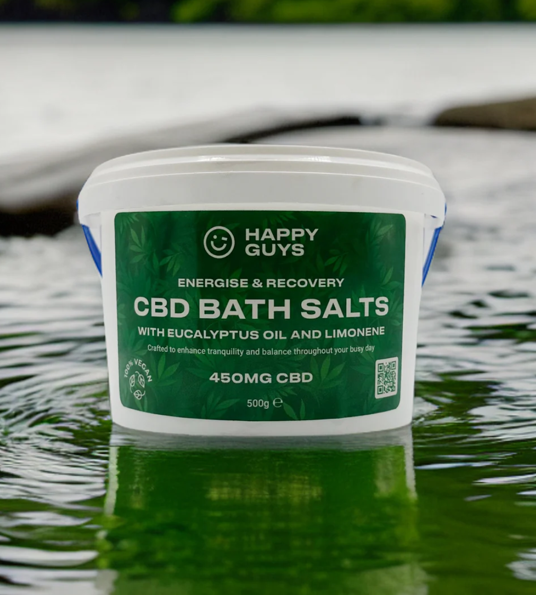 20% off Happy Guys CBD Bath Salts Energise & Recovery Discount Code