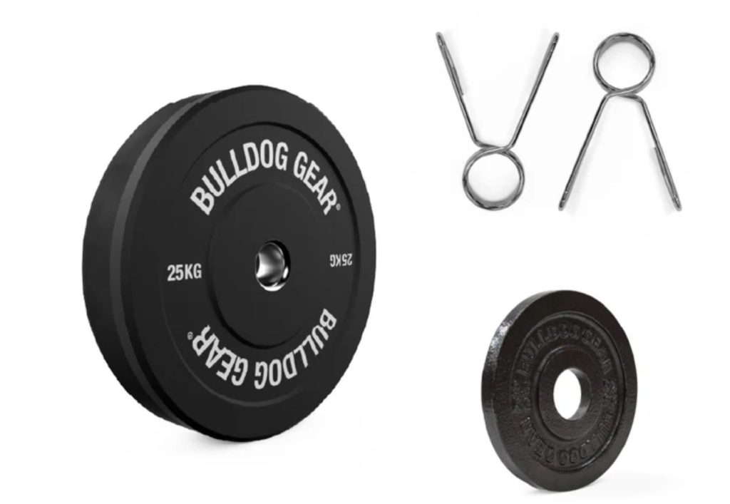 Bulldog Gear Women's 15kg Barbell and Bumper Plate Home Gym Bundle