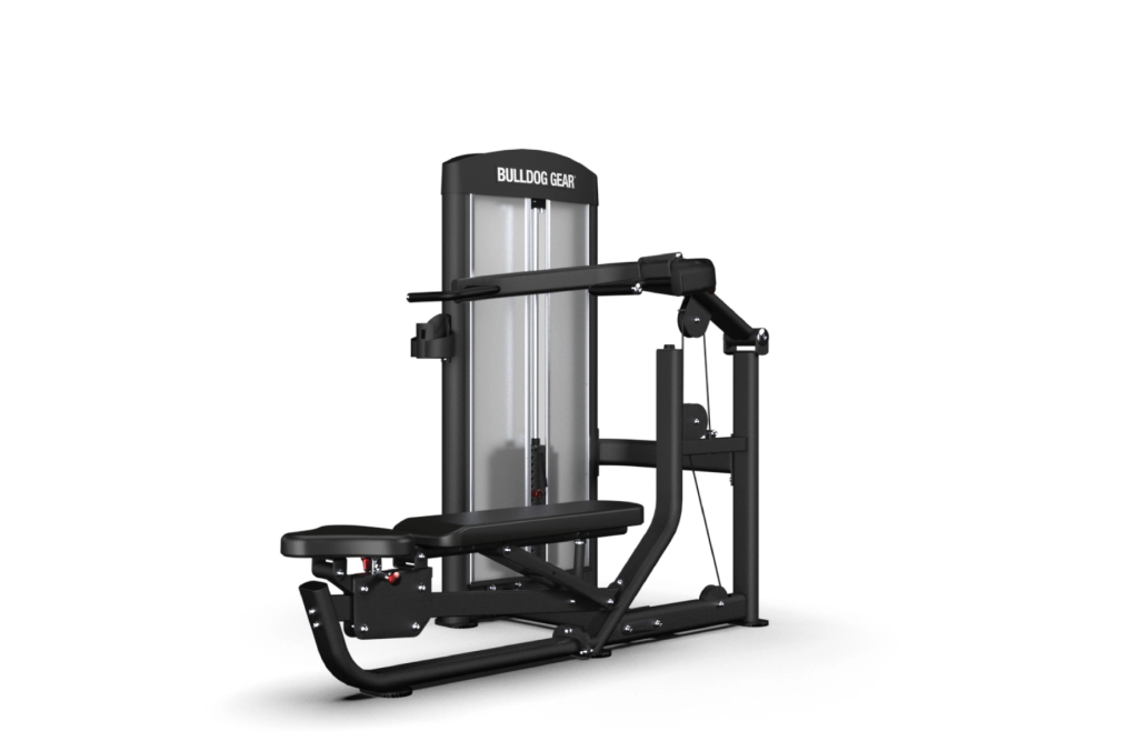 Master Upper Body Moves with the Bulldog Gear Dual Function Seated Shoulder Press/Chest Press Machine