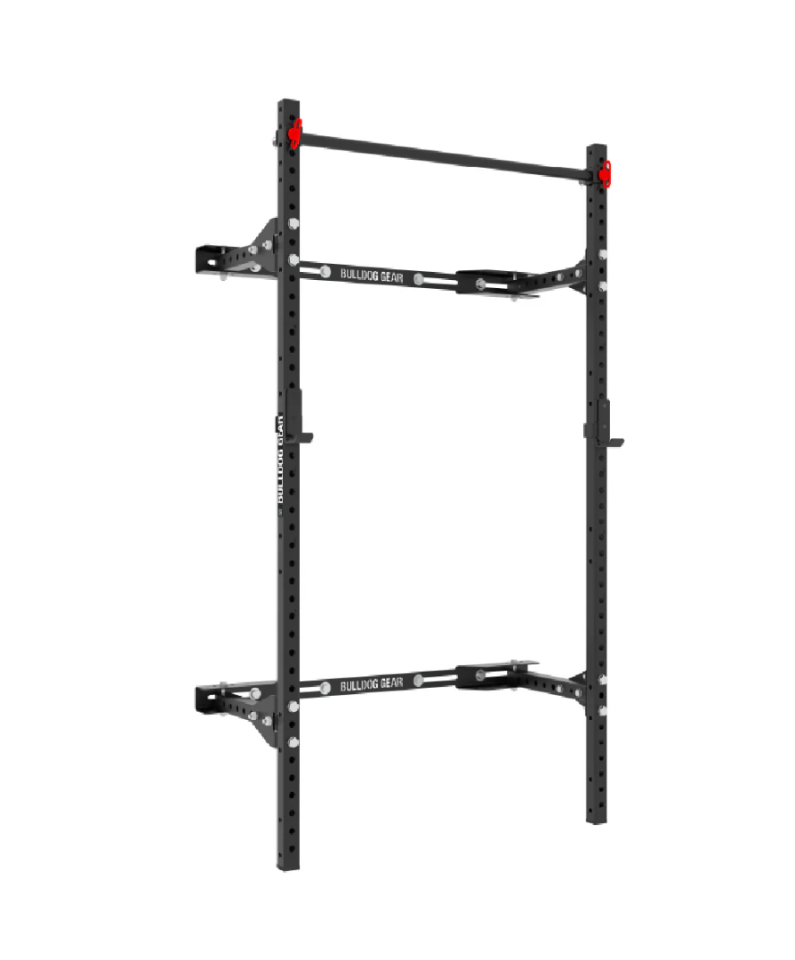 Bulldog Gear's Wall Mounted Folding Gym Rack