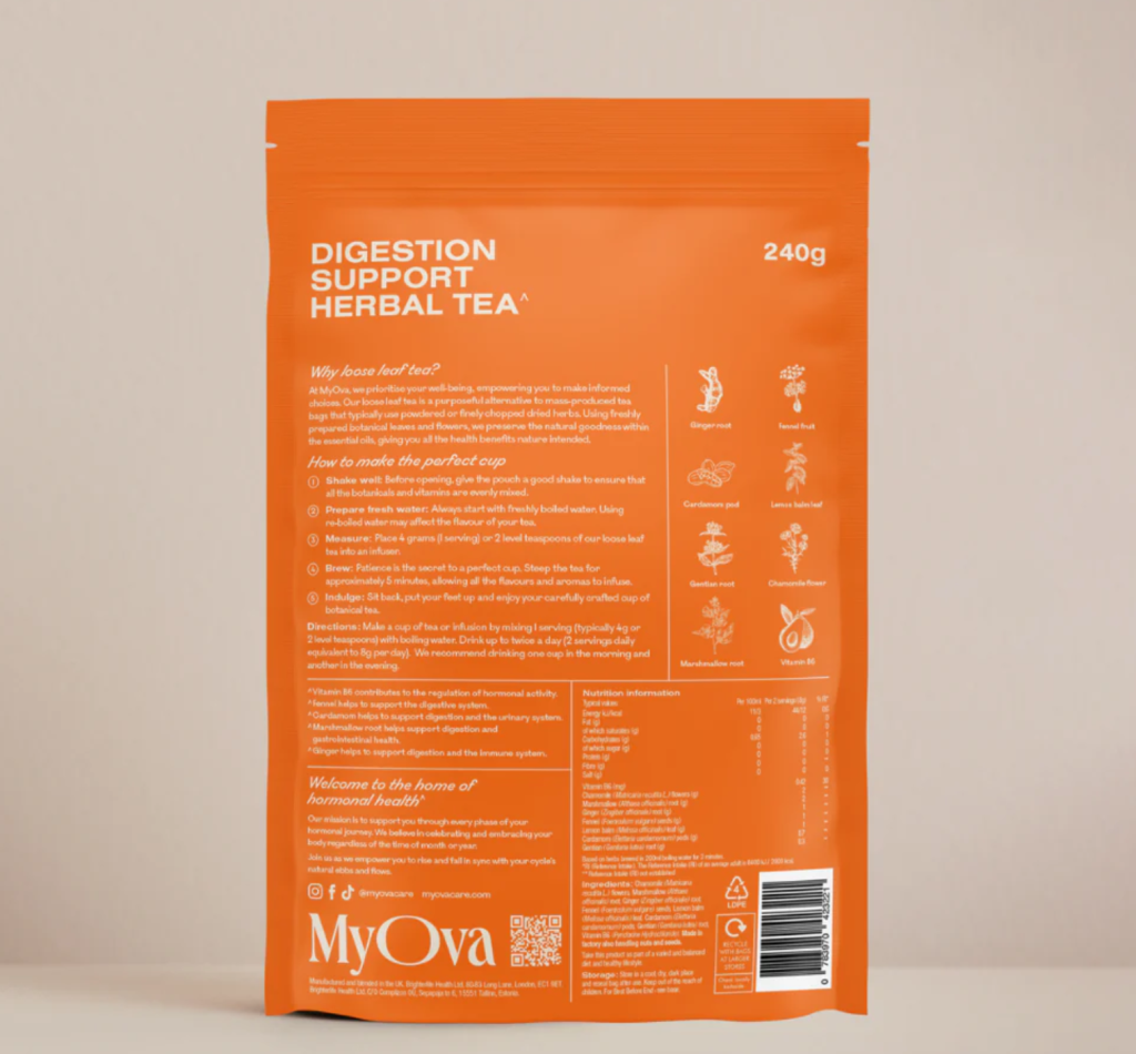 MyOva’s Digestive Support Botanical Tea