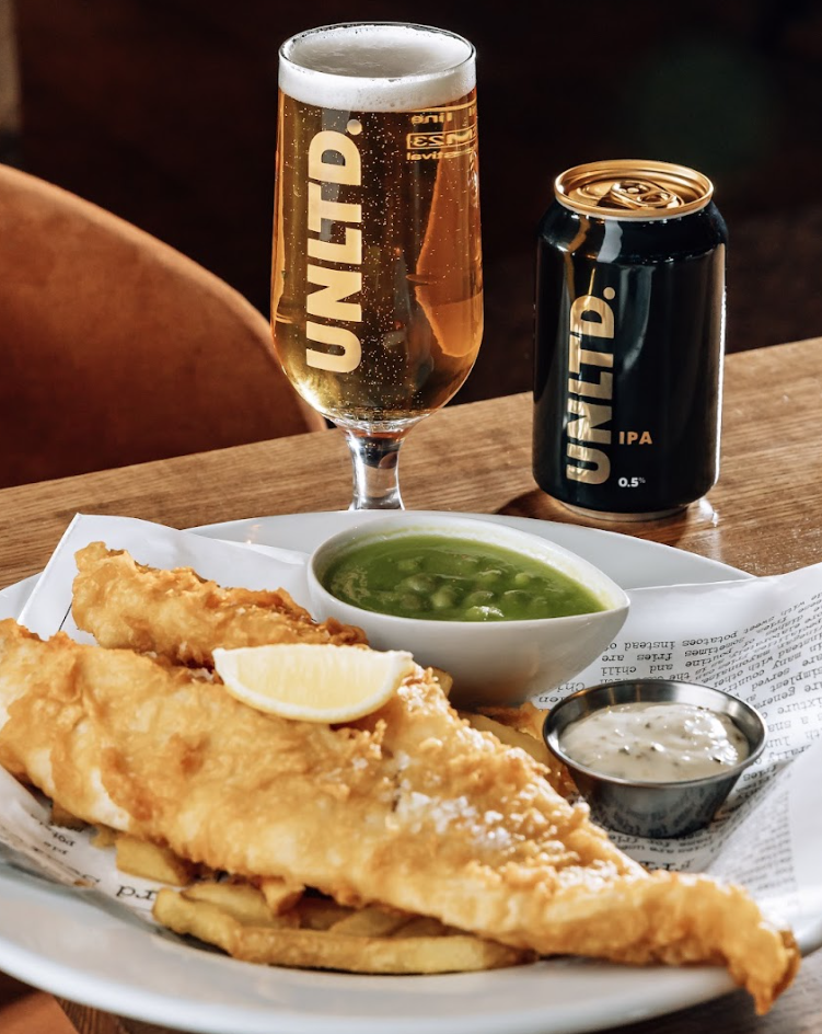 a delicious meal with gluten free IPA