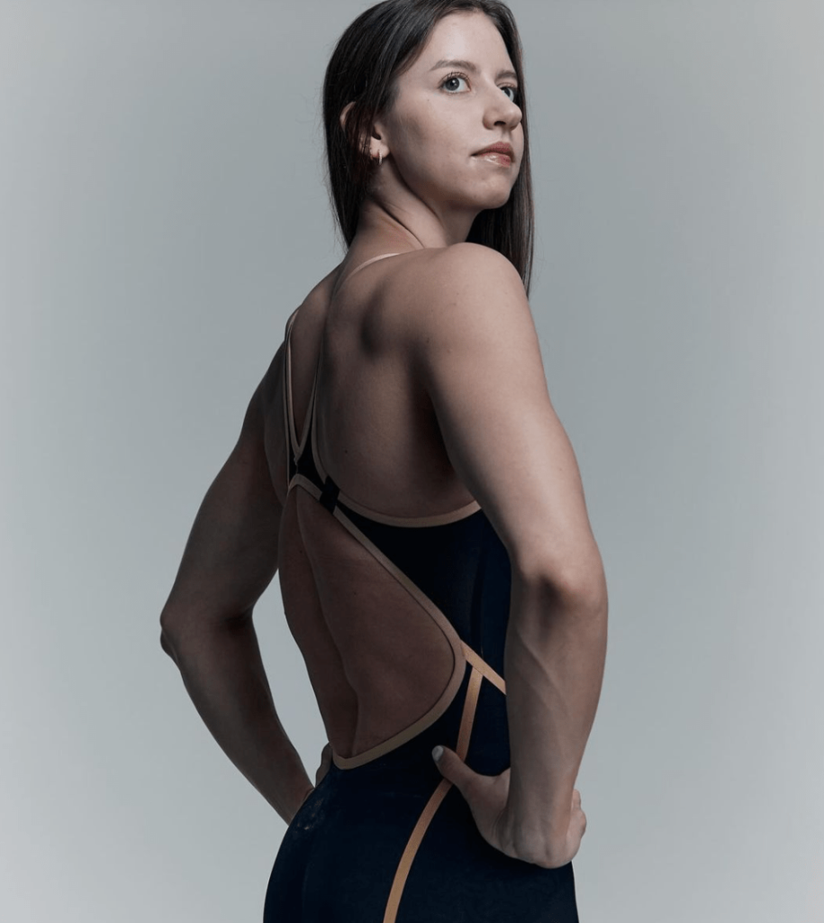 olympic gold medalist kate douglass posing 