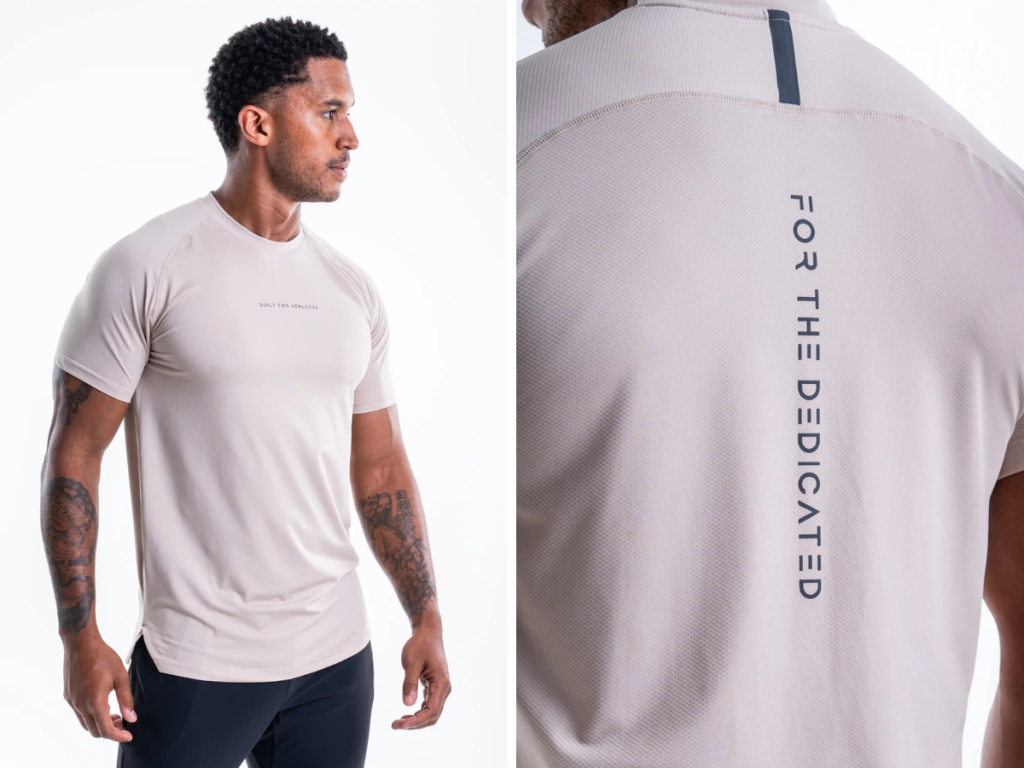 Built for Athletes performance gear: The brand-new Men's Ecru Training T-Shirt.