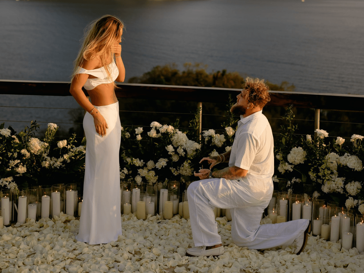 Jutta Leerdam and Jake Paul shared pictures of the idyllic proposal