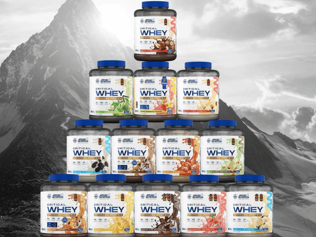 All 13 Flavours of Applied Nutrition Critical Whey