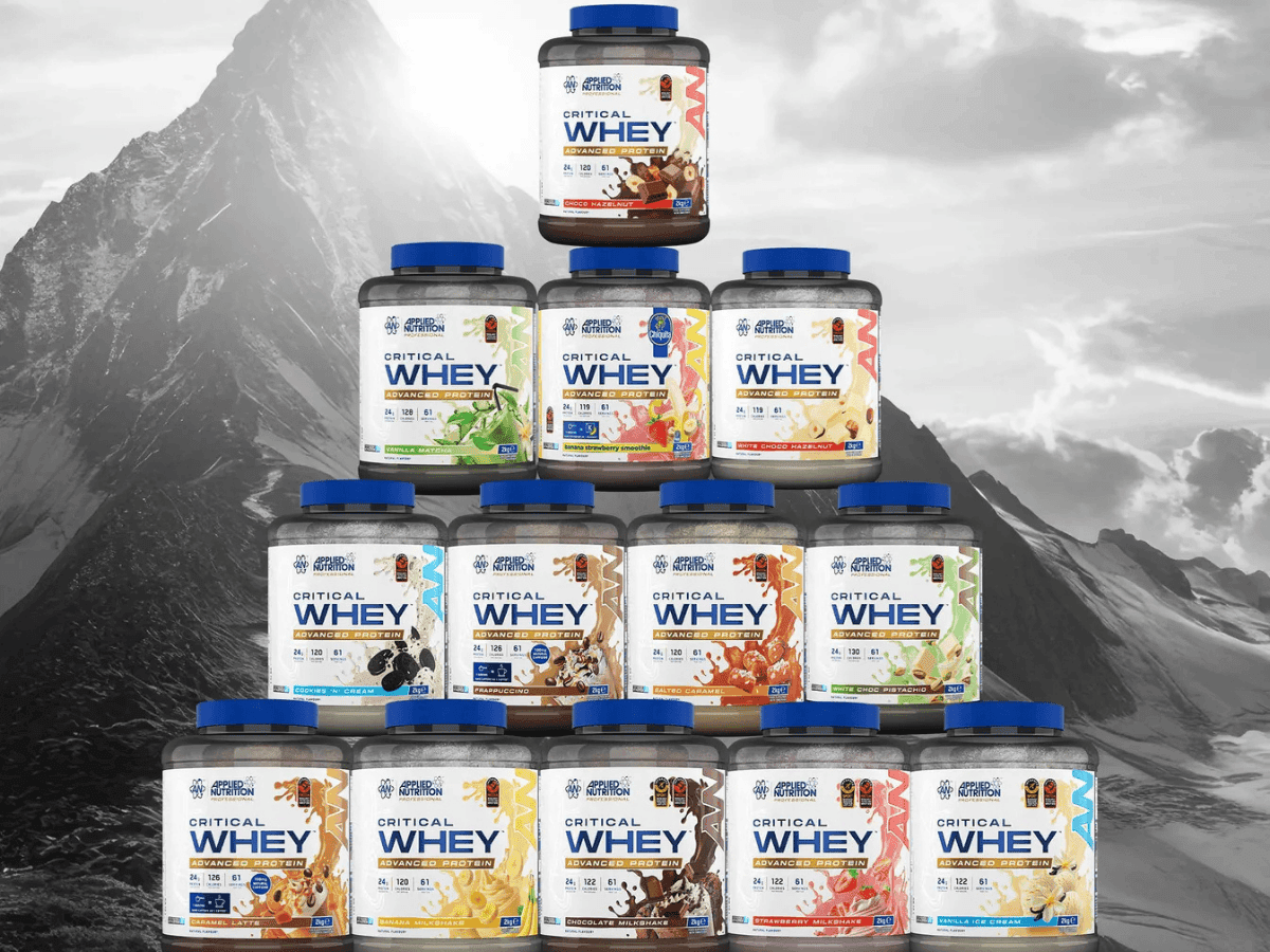 All 13 Flavours of Applied Nutrition Critical Whey
