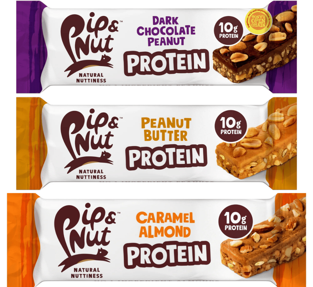 Pip & Nut Protein Bars in all three flavours