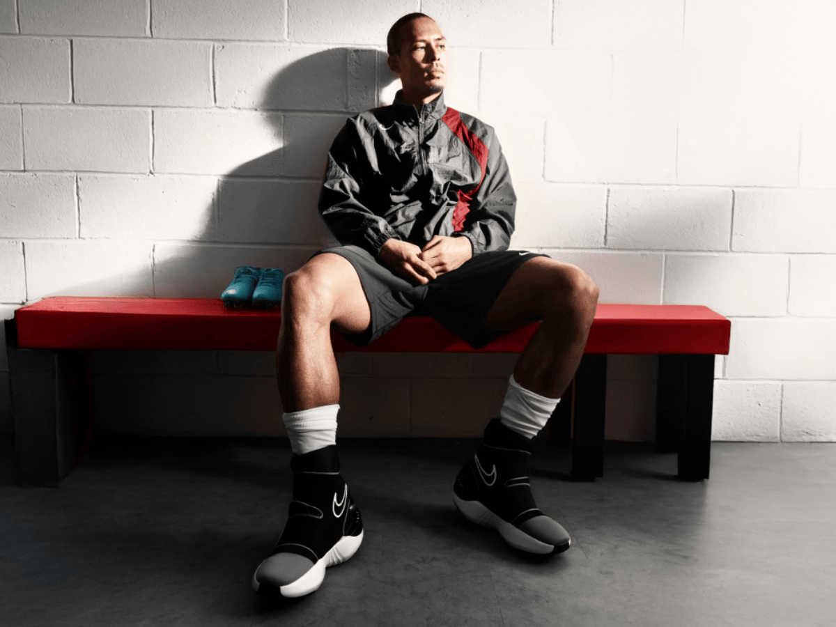 Virgil Van Dijk Wearing the Nike x Hyperice Hyperboot