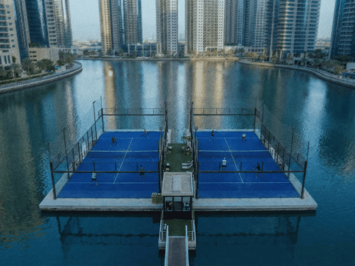 PadelX's floating courts in Dubai