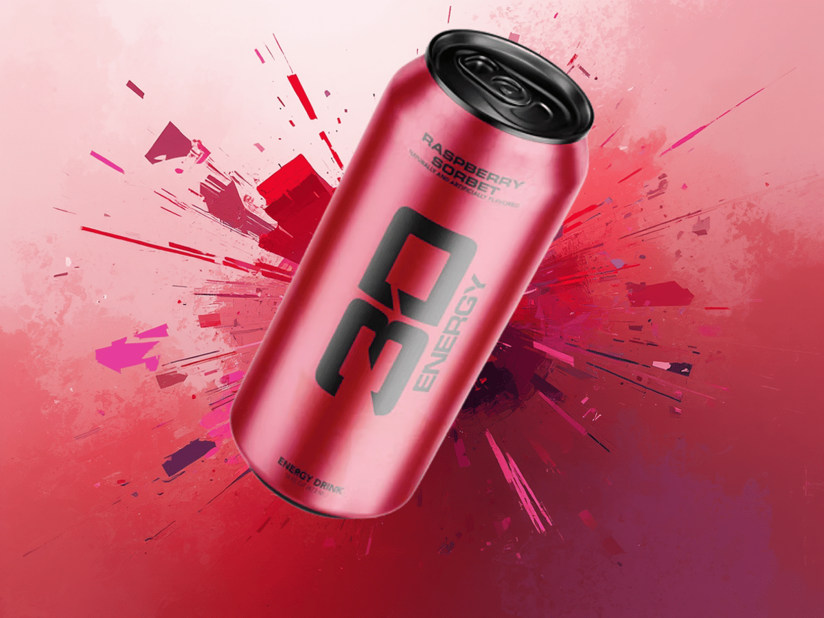 3D Energy Drinks Raspberry Sorbet